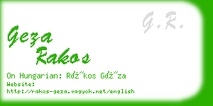 geza rakos business card